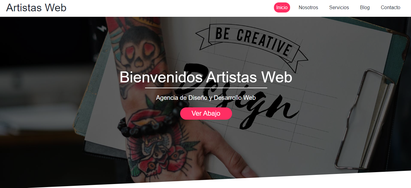 imagen del tercer proyecto, Artistas Web